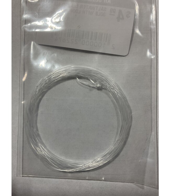 All Seasons Sports SALTWATER LEADER 10FT 30LB WITH LOOP