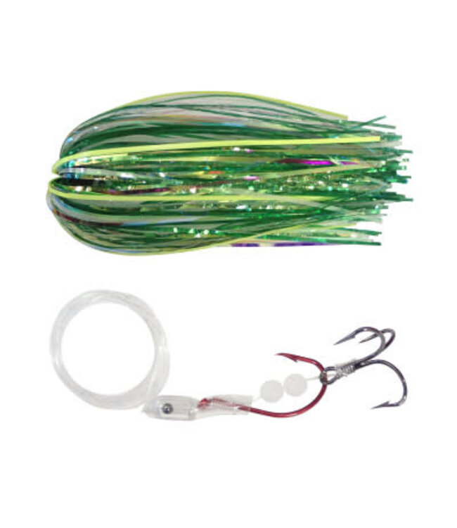 A-TOM-MIK MFG. T-107XUV A-TOM-MIK TOURNAMENT SERIES TROLLING FLY GREEN HAMMER GLOW