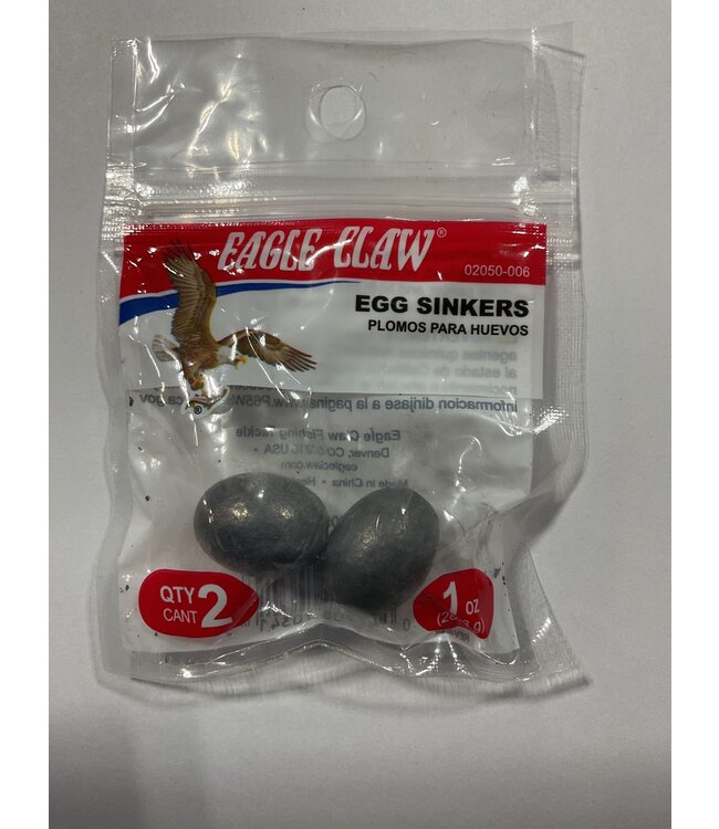 Eagle Claw EGG SINKER SZ-1 OZ 2pc (02050-006)