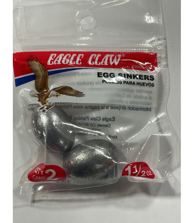 EGG SINKER SZ-1-1/2 OZ 2pc (02050-004)