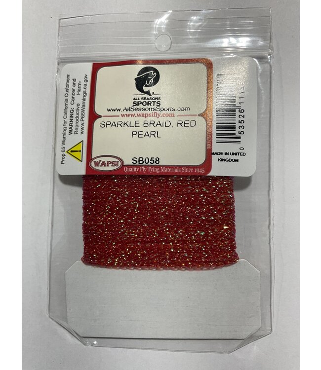 Wapsi SPARKLE BRAID, RED/ PEARL SB058