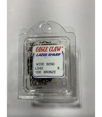 LO42-8 EAGLE CLAW WIDE GAP OFFSET RINGED EYE 100PK