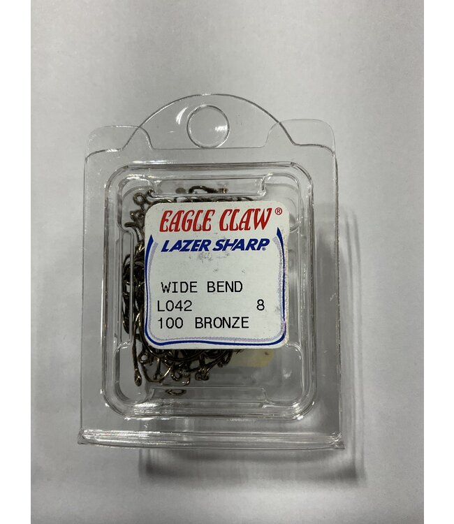 LO42-8 EAGLE CLAW WIDE GAP OFFSET RINGED EYE 100PK