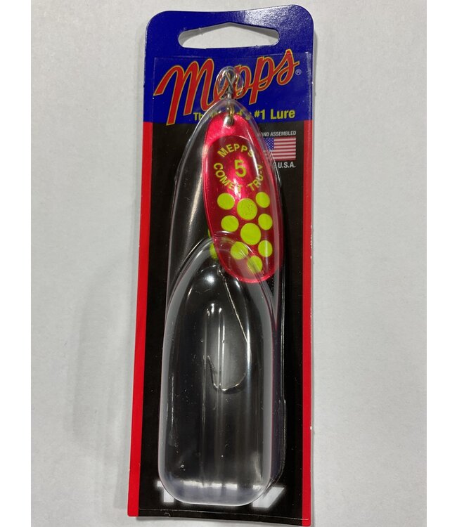 (CTV5PR TRCH) MEPPS COMET TRU-V (SALMON RIVER LEGAL SINGLE) 1/2OZ RED CHARTREUSE DOTS