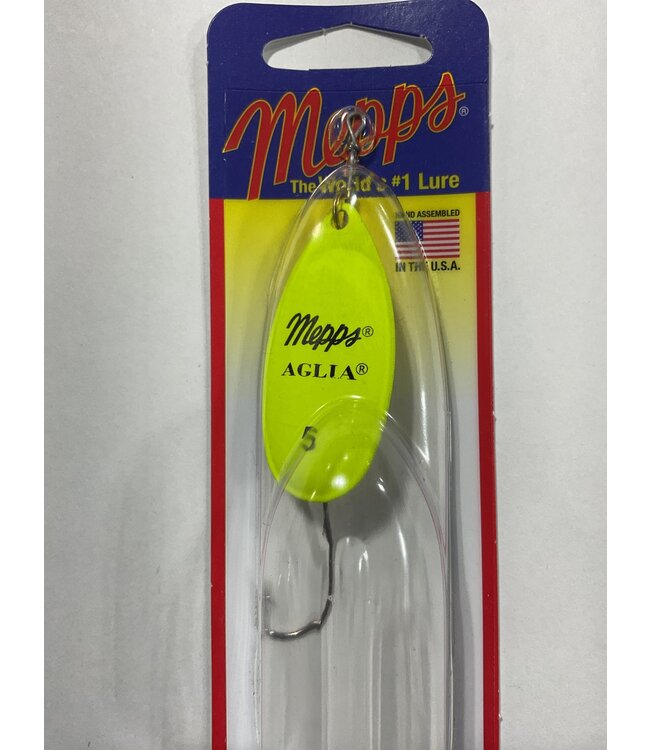 SHELDONS (MEPPS) (B5PR HC) MEPPS AGILA (SALMON RIVER LEGAL SINGLE) 1/2OZ HOT CHARTREUSE