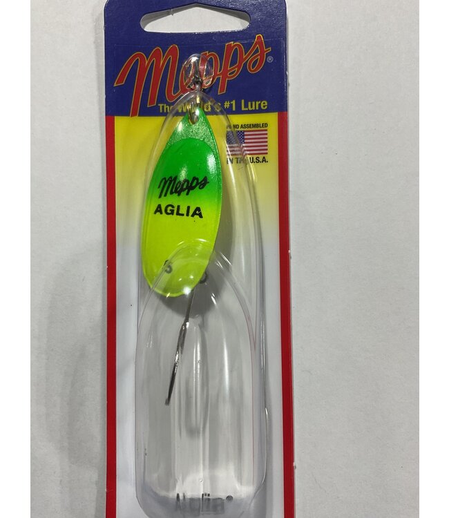 SHELDONS (MEPPS) (B5PR HGRC) MEPPS AGILA (SALMON RIVER LEGAL SINGLE) 1/2OZ HOT GREEN CHARTREUSE