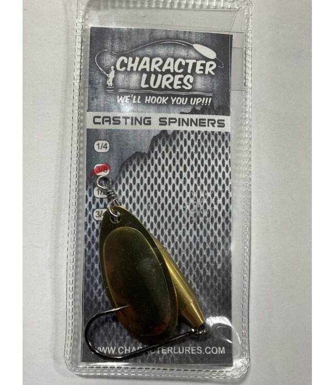 (CL-SP4-002) CHARACTER LURES CASTING SPINNERS 3/8OZ GOLD