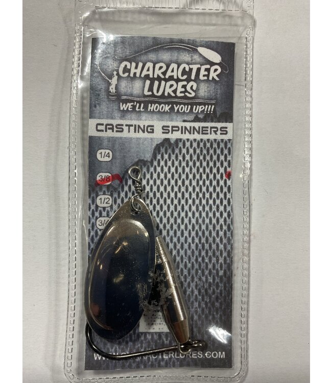 (CL-SP4-001) CHARACTER LURES CASTING SPINNERS 3/8OZ NICKEL