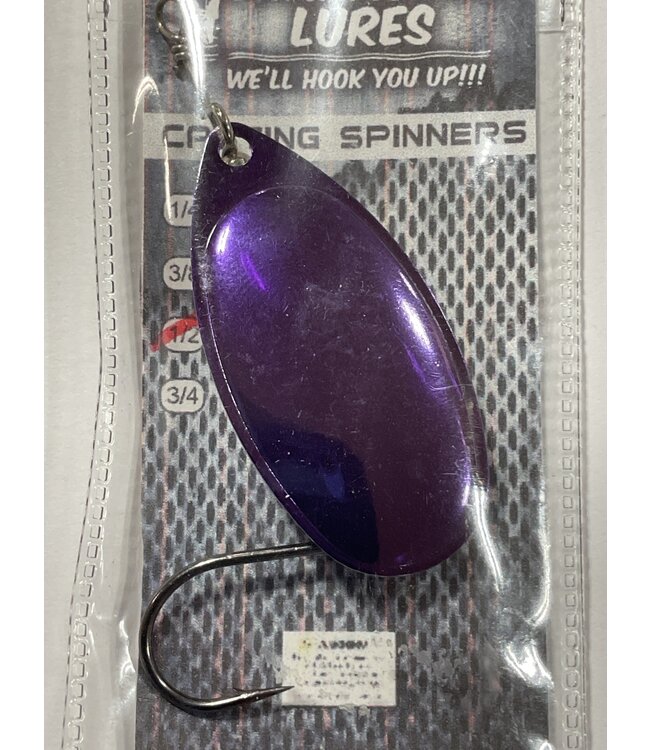 (CL-SP5-011) CHARACTER LURES CASTING SPINNERS 1/2OZ PURPLE