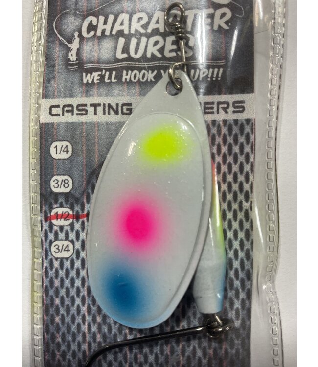 (CL-SP5-025) CHARACTER LURES CASTING SPINNERS 1/2OZ GLO-WONDERBREAD