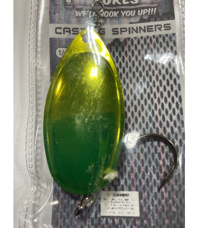 (CL-SP5-009) CHARACTER LURES CASTING SPINNERS 1/2OZ CHARTREUSE