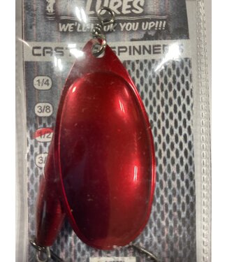 (CL-SP5-012) CHARACTER LURES CASTING SPINNERS 1/2OZ RED