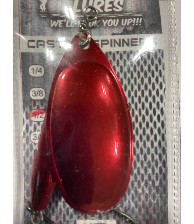 (CL-SP5-012) CHARACTER LURES CASTING SPINNERS 1/2OZ RED