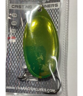 (CL-SP6-009) CHARACTER LURES CASTING SPINNERS 3/4OZ CHARTREUSE