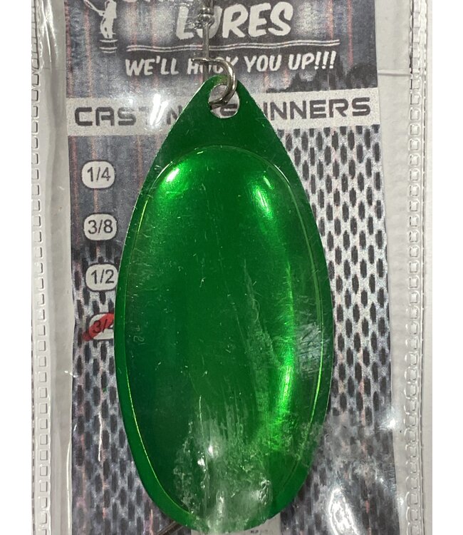 (CL-SP6-008) CHARACTER LURES CASTING SPINNERS 3/4OZ GREEN