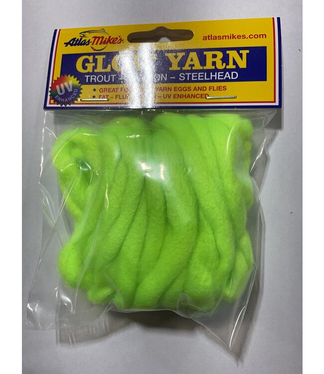 Atlas Mike's Atlas 77007 UV Glow Yarn, 144" Chartreuse