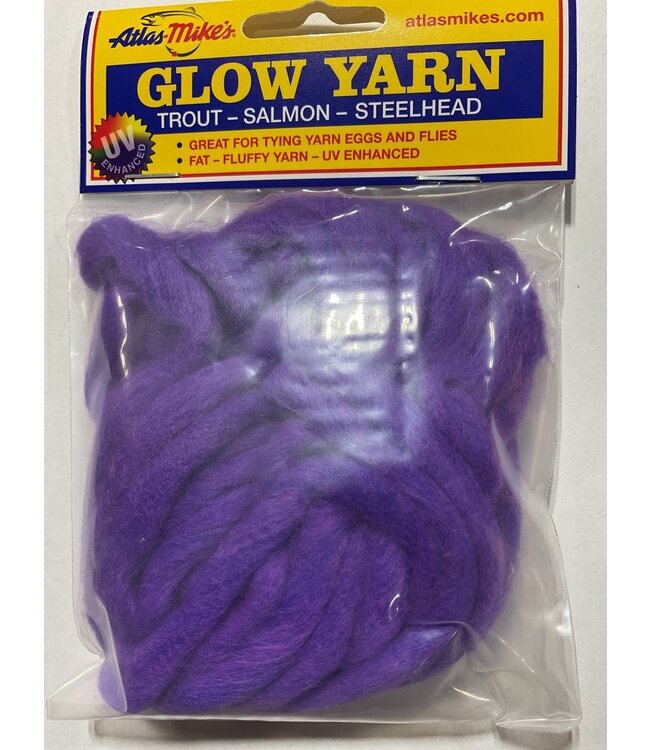 Atlas Mike's Atlas 77017 UV Glow Yarn, 144" Dark Purple