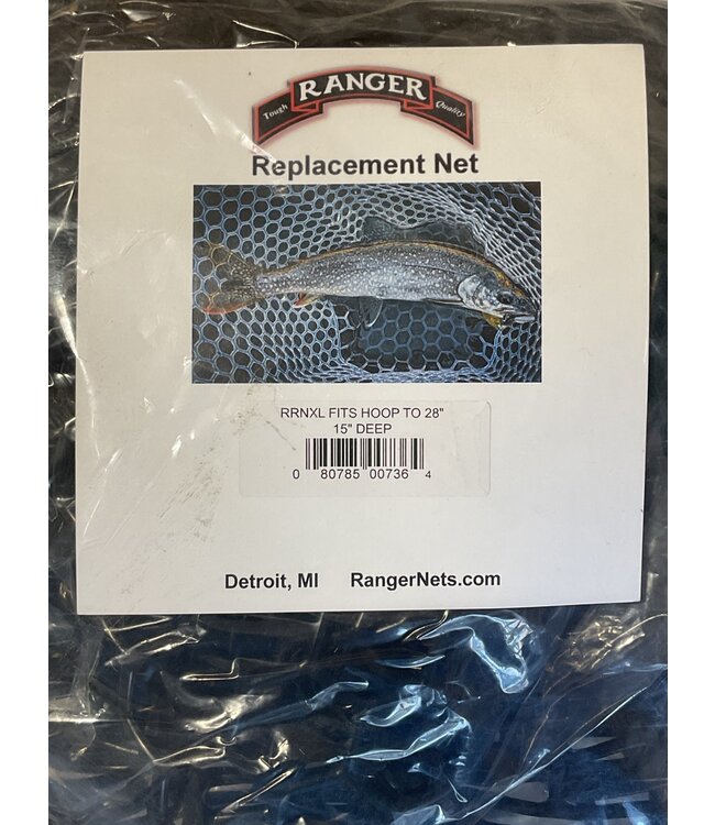 RANGER REPLACEMENT NET XL FITS HOOP TO 28”X15”DEEP
