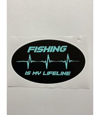 FISHING IS MY LIFELINE STICKER