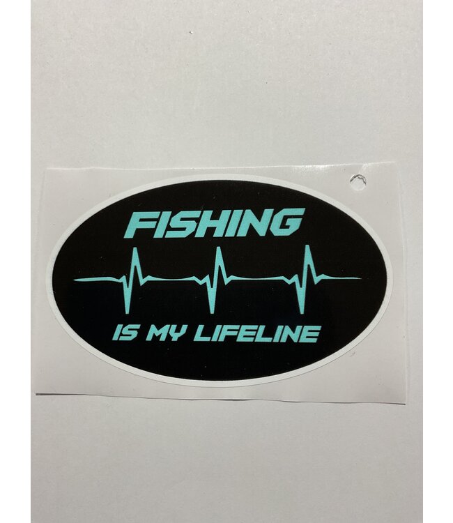 FISHING IS MY LIFELINE STICKER