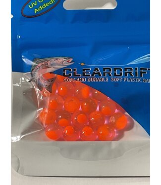 Cleardrift Soft Beads Embryo Candy Apple / Orange Dot 10mm
