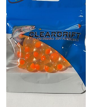 Cleardrift Embryo Soft Beads Natural Orange / Orange Dot
