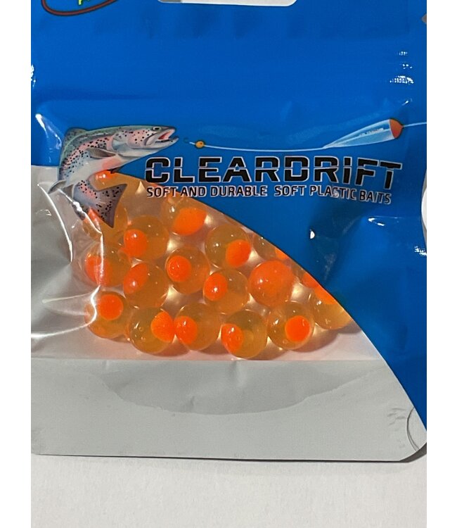 Cleardrift Embryo Soft Beads Natural Orange / Orange Dot