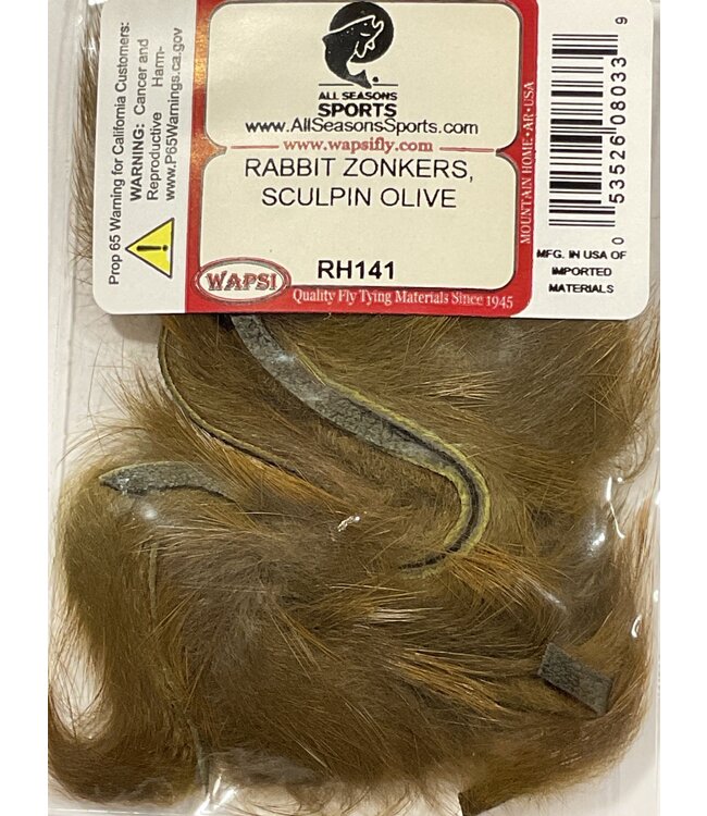 Wapsi (RH141) RABBIT ZONKERS, SCULPIN OLIVE
