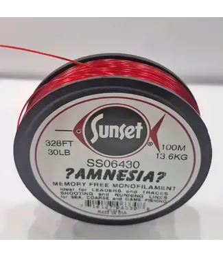 SUNSET SUNSET AMNESIA SHOOTING MONO  FL RED  30LB (AM1030)