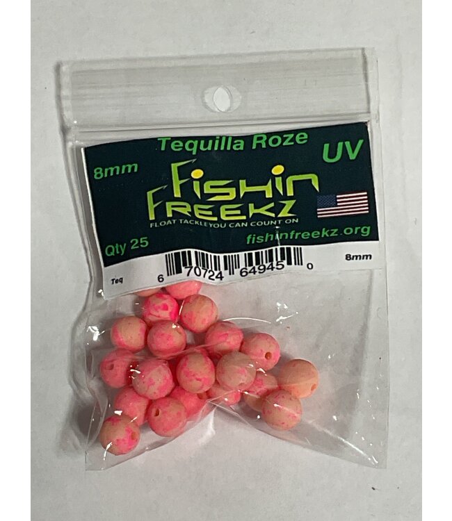 FISHIN FREEKZ UV TEQUILLA ROSE 8MM