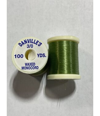 (TWS060) DANVILLE'S MONOCORD 3/0 WAXED, OLIVE 100 YDS