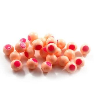 CLEARDRIFT CLEARDRIFT SOFT BEADS - EMBRYO - 10MM - 24PK - DEAD EGG/HOT PINK DOT