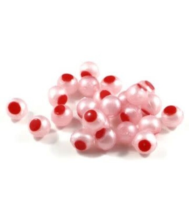 CLEARDRIFT SOFT BEADS EMBRYO 10MM PINK PEARL / RED DOT