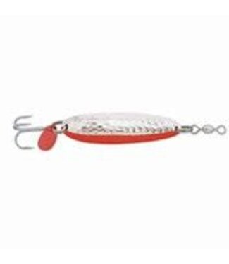 LUHR-JENSEN KROCODILE SPOON 5/8OZ HAMMERED CHROME / FIRE SIDE STRIPE