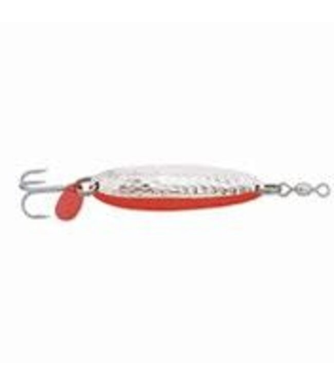 LUHR-JENSEN KROCODILE SPOON 5/8OZ HAMMERED CHROME / FIRE SIDE STRIPE