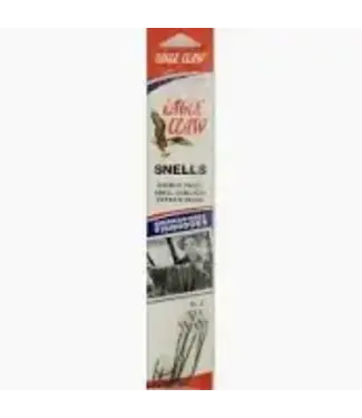(032-4) EAGLE CLAW SZ-4 DOUBLE SNELLED HOOK PLAIN SHANK BRONZE 6/pk