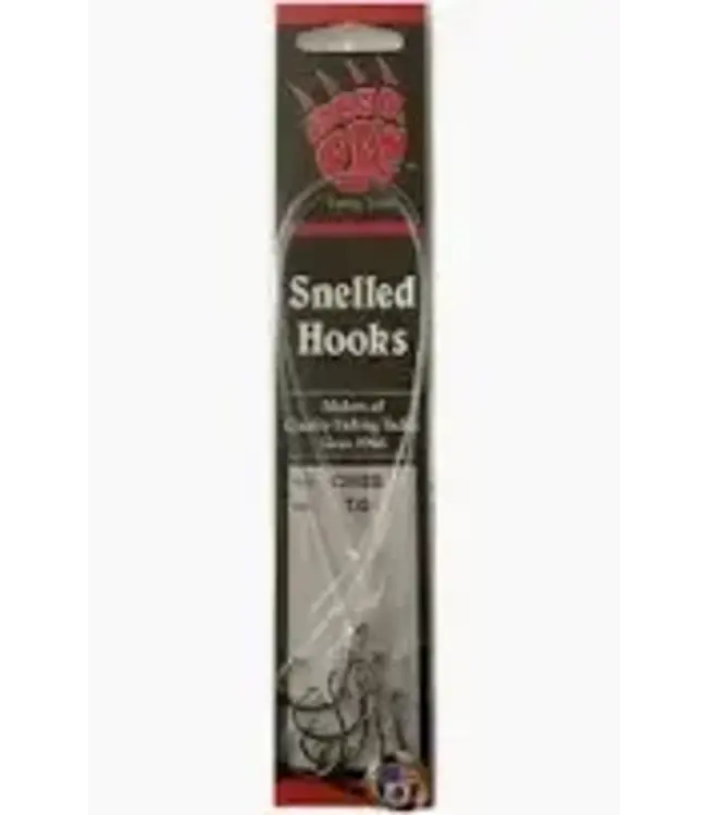 BEAR PAW SNELLED HOOKS FLICKER NICKLE SZ 8 6pk