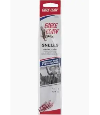 EAGLE CLAW SNELLED FISH HOOKS SZ 6 BRASS (017-6)