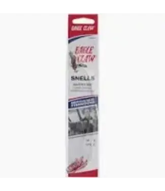 (016-4) EAGLE CLAW SZ-4  SNELLED HOOK PLAIN SHANK COLOR-GOLD 6/pk