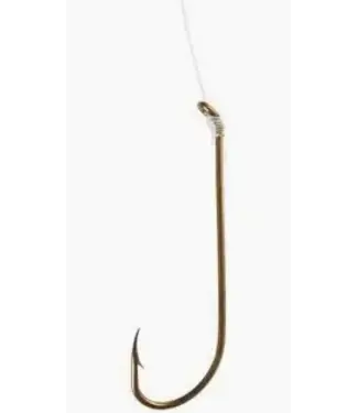 WRIGHT & MCGILL CO. (032H-2) EAGLE CLAW SZ-2 DOUBLE SNELLED HOOK PLAIN SHANK BRONZE 6/pk