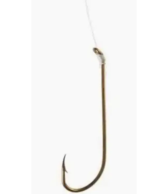 WRIGHT & MCGILL CO. (032H-2) EAGLE CLAW SZ-2 DOUBLE SNELLED HOOK PLAIN SHANK BRONZE 6/pk