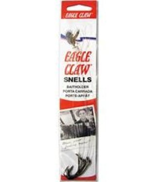 (031-10) EAGLE CLAW SZ-10 SNELLED HOOK SINGLE PLAIN BRONZE 6/pk