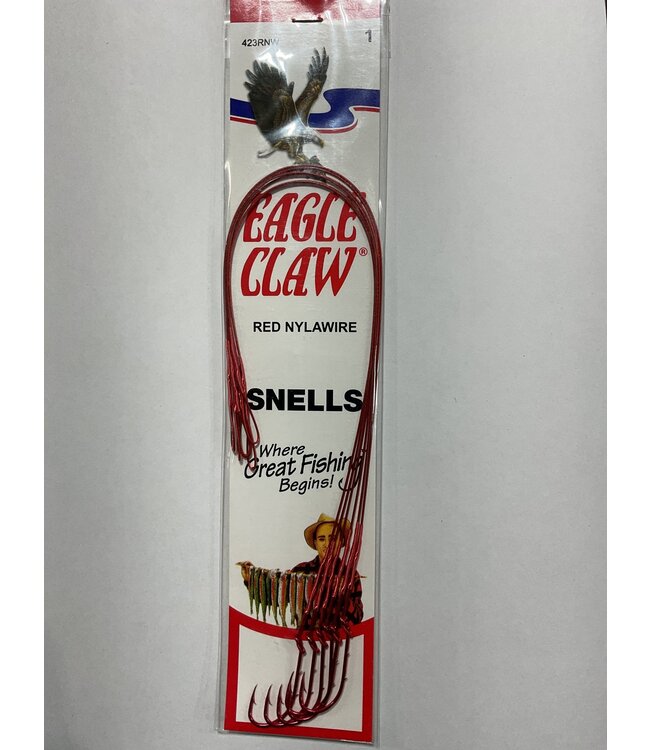 Eagle Claw (423RNW-1) NYLAWIRE BAITHOLDER 6" SNELL RED