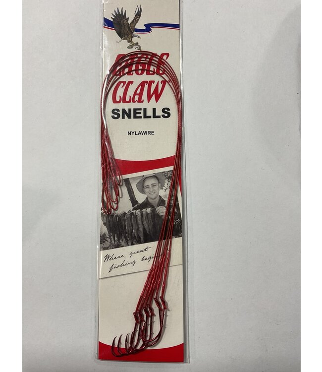 Eagle Claw (423RNWH-4) NYLAWIRE BAITHOLDER 6" SNELL RED