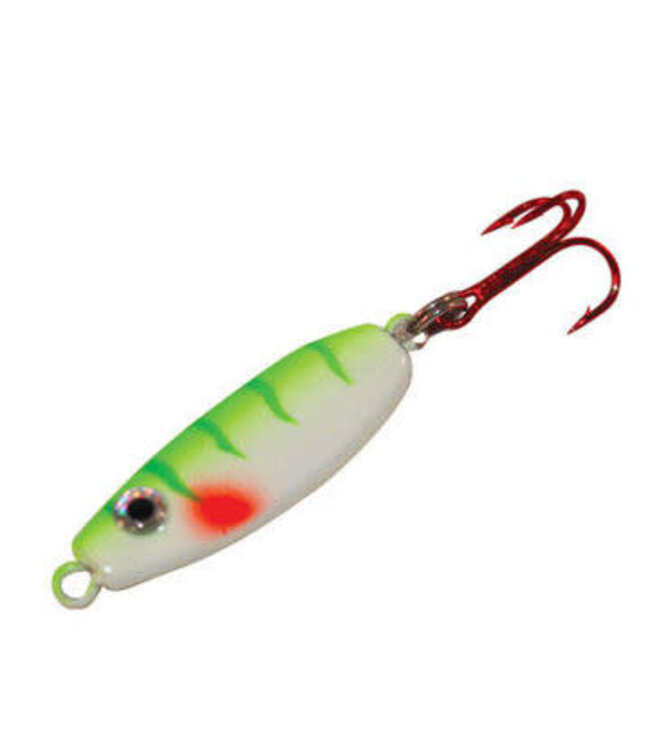 NORTHLAND FISHING TACKLE NORTHLAND UV FORAGE MINNOW JIG 1/8oz GLO PERCH FMUVJ6-20