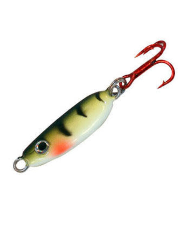 NORTHLAND FISHING TACKLE NORTHLAND UV FORAGE MINNOW JIG 1/8oz GREEN PERCH FMUVJ6-23