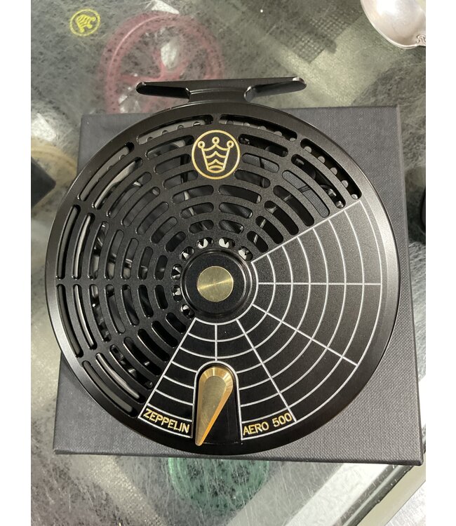 KINGPIN ZEPPELIN AERO 500 GREY W/ GOLD FILL / PEARL HANDLES