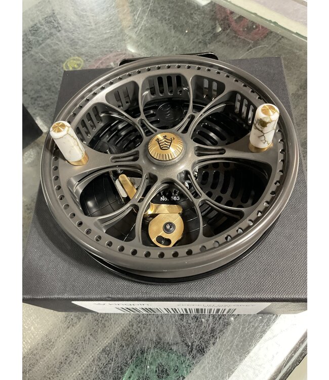 KINGPIN ZEPPELIN AERO 500 GREY W/ GOLD FILL / PEARL HANDLES