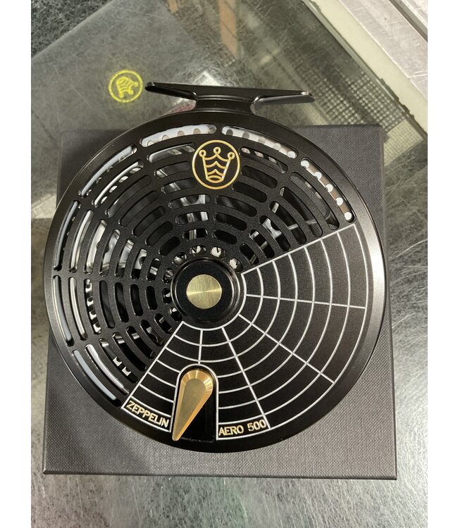 KINGPIN ZEPPELIN AERO 500 SILVER W/ GOLD HANDLES W/ BLACK FILL