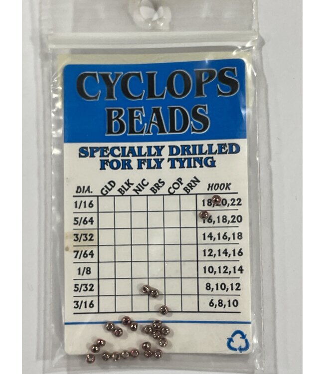Wapsi (EYCM1056) PAINTED CYCLOPS BEADS, 3/32" METALLIC RED